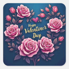 Adesivo Quadrado Floral Luxury Beautiful Love Popular Collection