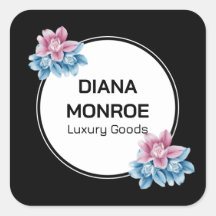 Floral moderno elegante preto