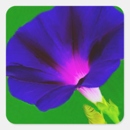Adesivo Quadrado Floral Violeta-Rosa Ardente