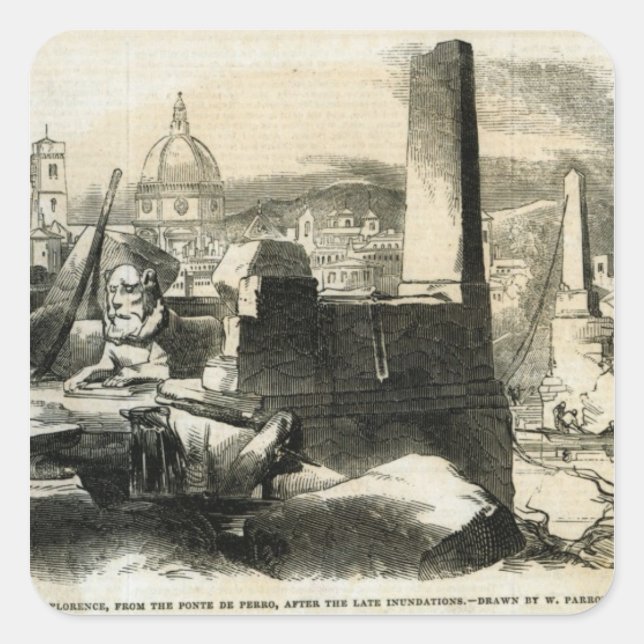 Adesivo Quadrado Florença, da Ponte de Perro (Frente)