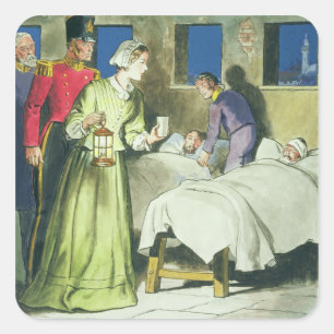 Adesivo Quadrado Florence Nightingale (1820-1910) de "Peeps in