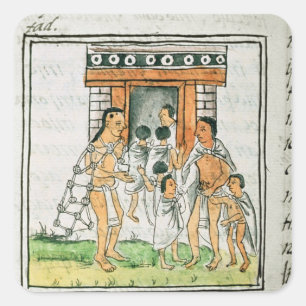 Adesivo Quadrado Florentine Codex" por Bernardino de Sahagun