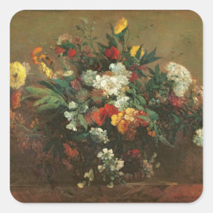 Adesivo Quadrado Flores