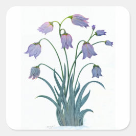 Adesivo Quadrado FLORES bonito NO SQUARE STICKER