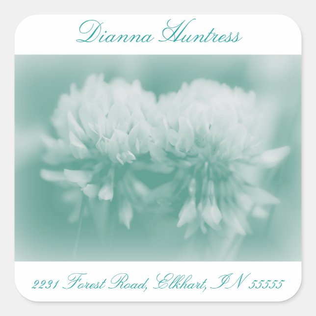 Adesivo Quadrado Flores Brancas (Frente)