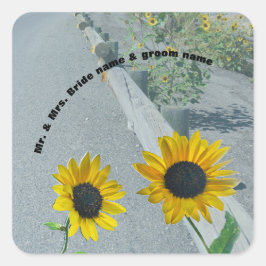 Adesivo Quadrado Flores casuais de serra