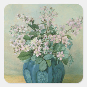 Adesivo Quadrado Flores de Blackberry