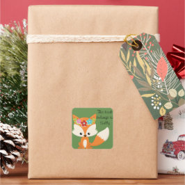 Adesivo Quadrado Flores de primavera Fox Personalizadas