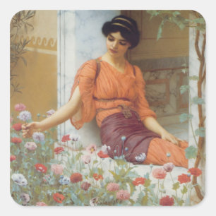 Adesivo Quadrado Flores de Verão