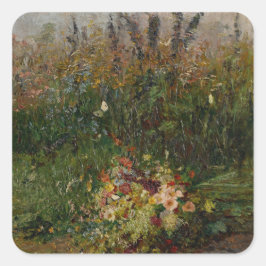 Adesivo Quadrado Flores de Verão do Campo