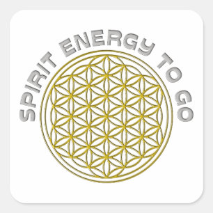 ADESIVO QUADRADO FLORES DE VIDA - ENERGIA ESPIRITUOSA A SAIR