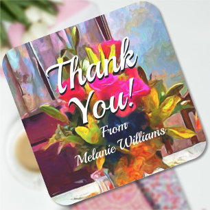 Adesivo Quadrado Flores do Amor PM0001