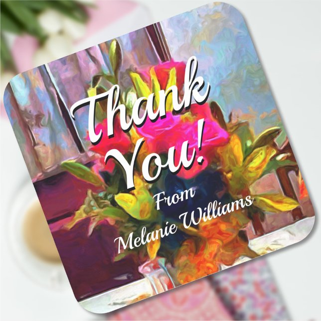 Adesivo Quadrado Flores do Amor PM0001 (Criador carregado)