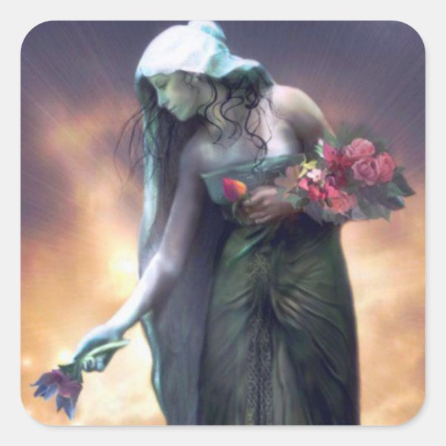 Adesivo Quadrado flores ostara quadrado (Frente)