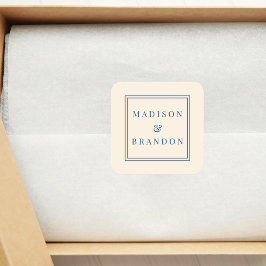 Adesivo Quadrado Flores para casamentos do século médio | Creme