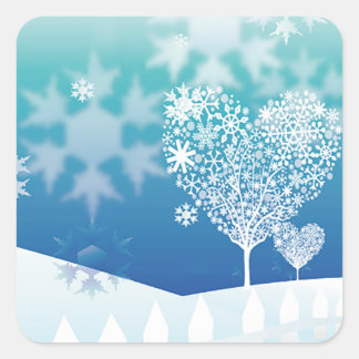 Adesivo Quadrado Flores Pintadas de Aves do Blossom Primavera