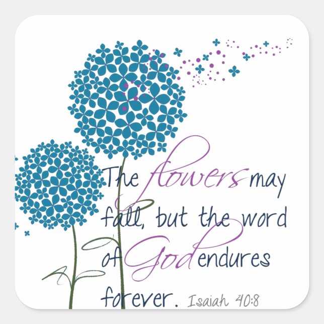 Adesivo Quadrado Flores podem cair... (Frente)