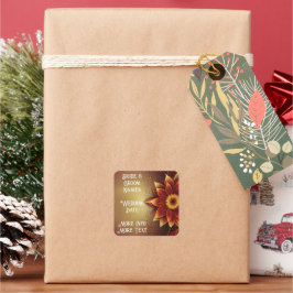 Adesivo Quadrado Florescimento Eterno: Uma Celebração Atemporal do