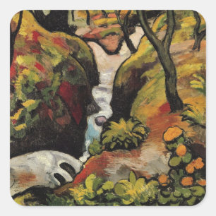 Adesivo Quadrado Floresta Brook por August Macke Expressionismo Vin
