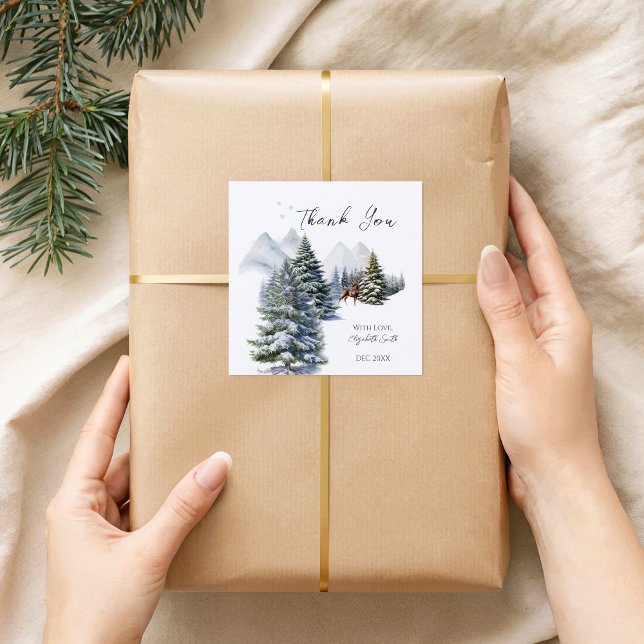 Adesivo Quadrado Floresta de Cervos do País das Maravilhas de Inver (Criador carregado)