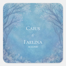 Floresta de Inverno de Filigrana Gélida Azul-Celes