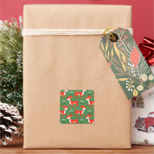 Adesivo Quadrado Floresta de primavera Baby Deer Greenery