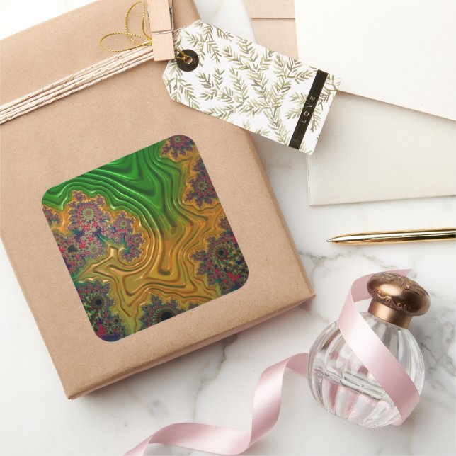 Adesivo Quadrado Floresta Fractal (Presentear)