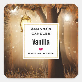 Adesivo Quadrado Floresta Mágica com Luzes Láteas de Fada