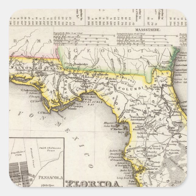 Adesivo Quadrado Flórida 14 (Frente)