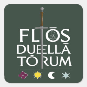Adesivo Quadrado Flos Duellatorum Edição Verde – Arte da Espada Med