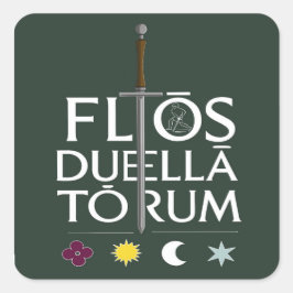 Adesivo Quadrado Flos Duellatorum Green Edition– Medieval Sword Art