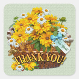 Adesivo Quadrado Flower Basket ~ Stick Quadrado