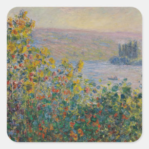 Adesivo Quadrado Flower Beds no Vétheuil Monet