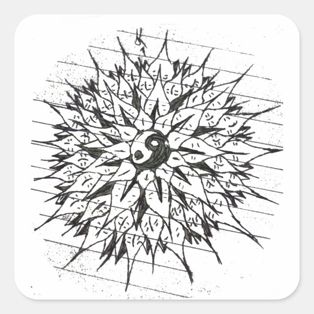 Adesivo Quadrado Flower of Life (Frente)