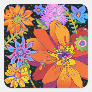 Adesivo Quadrado FlowerRiot