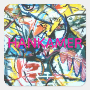 Adesivo Quadrado Fluxo Aviário Abstrato Jeff Hankamer Artjunkhaus