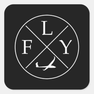 Adesivo Quadrado FLY Logo Glider controle remoto rc