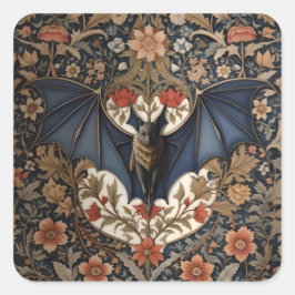 Adesivo Quadrado Flying Bat - Moderno William Morris Floral