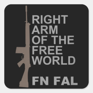 Adesivo Quadrado FN FAL Braço direito do mundo livre