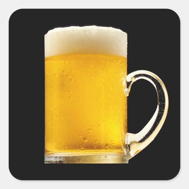 Adesivo Quadrado Foamy Beer Mug (Frente)