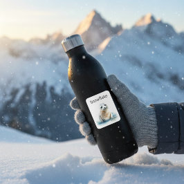 Adesivo Quadrado Foca Filhote Encantadora em Aquarela, personalizad