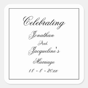 Adesivo Quadrado Focos de Envelope Brancos Personalizados Chic