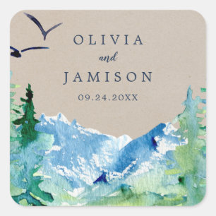 Adesivo Quadrado Focos de Envelope Kraft Rocky Mountain