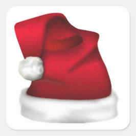 Adesivo Quadrado Focos de Envelope Santa Hat