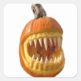 Adesivo Quadrado Focos de envelopes Jack-O-Lanterna