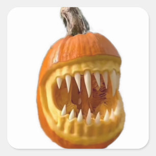 Adesivo Quadrado Focos de envelopes Jack-O-Lanterna
