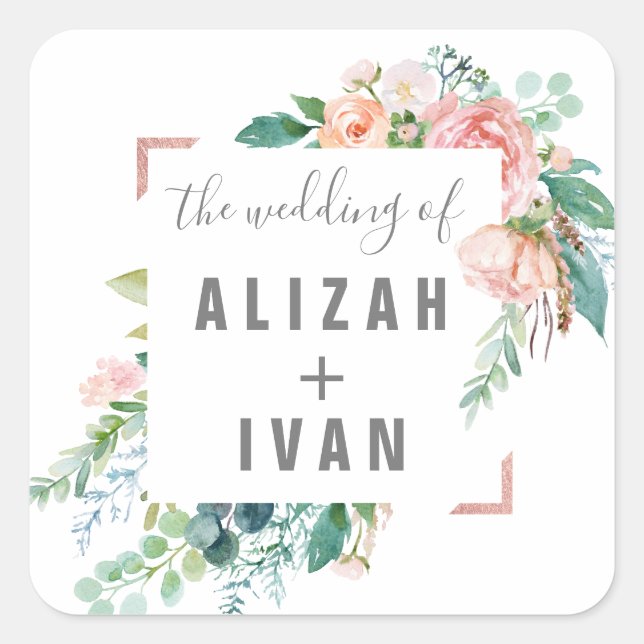 Adesivo Quadrado Focos de Envelopes Românticos (Frente)