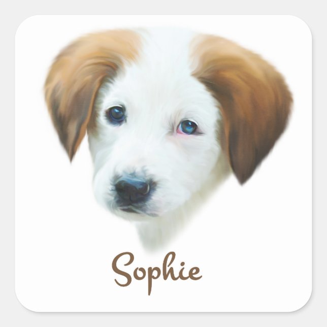 Adesivo Quadrado fofo "Sophie" (Frente)
