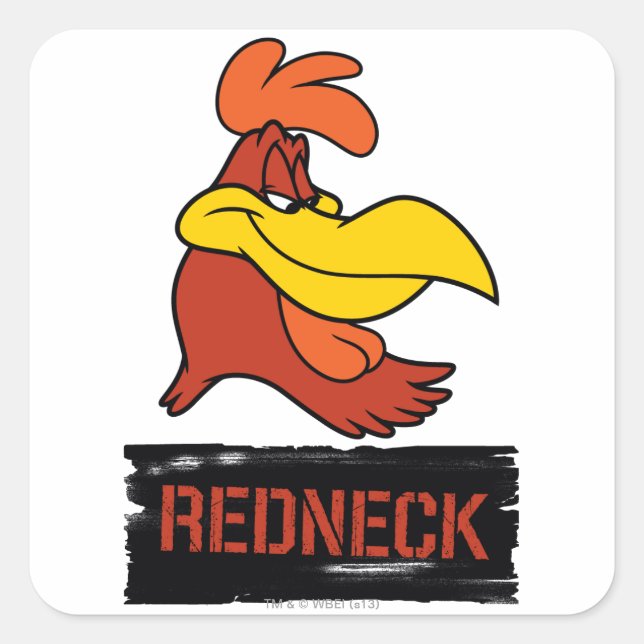 Adesivo Quadrado Foghorn Redneck (Frente)