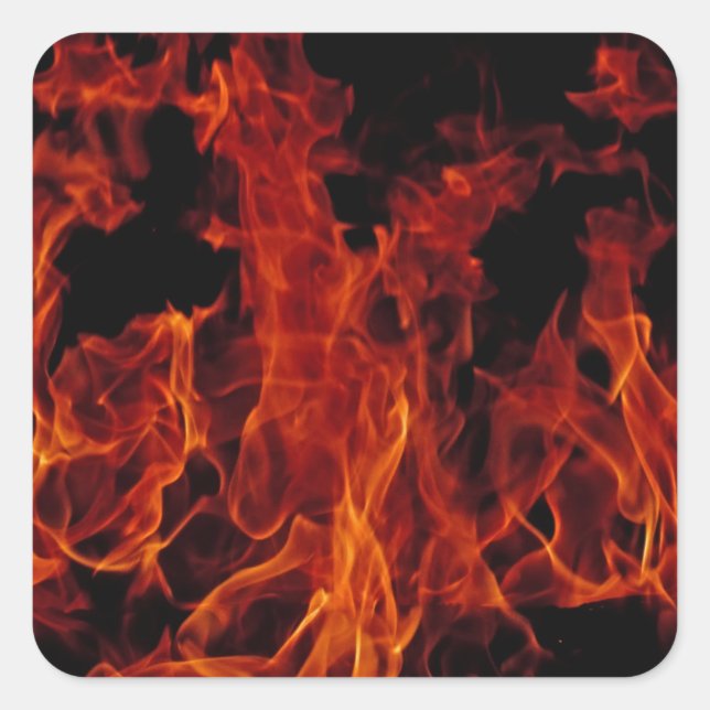 Adesivo Quadrado Fogo (Frente)